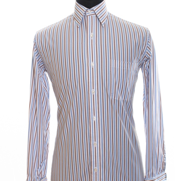 Robert Talbott Estate Striped French Cuff Shirt - Picture 1 of 4